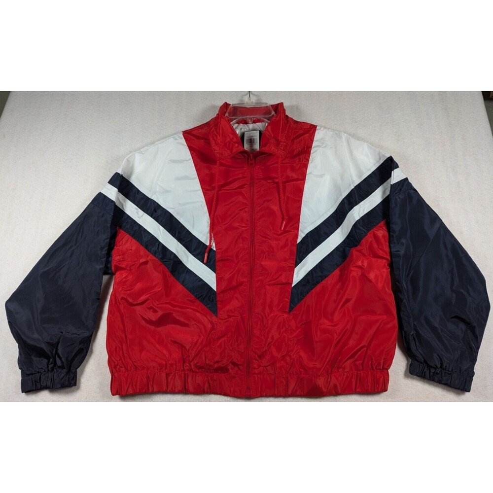 New Look Sport - Retro Style -Windbreaker / Jacket - Red/Blue/White - Size 1X
